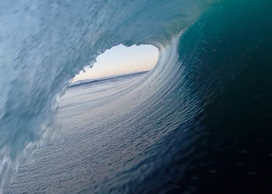 Glassy snow tube vision GoPro Ian Battrick