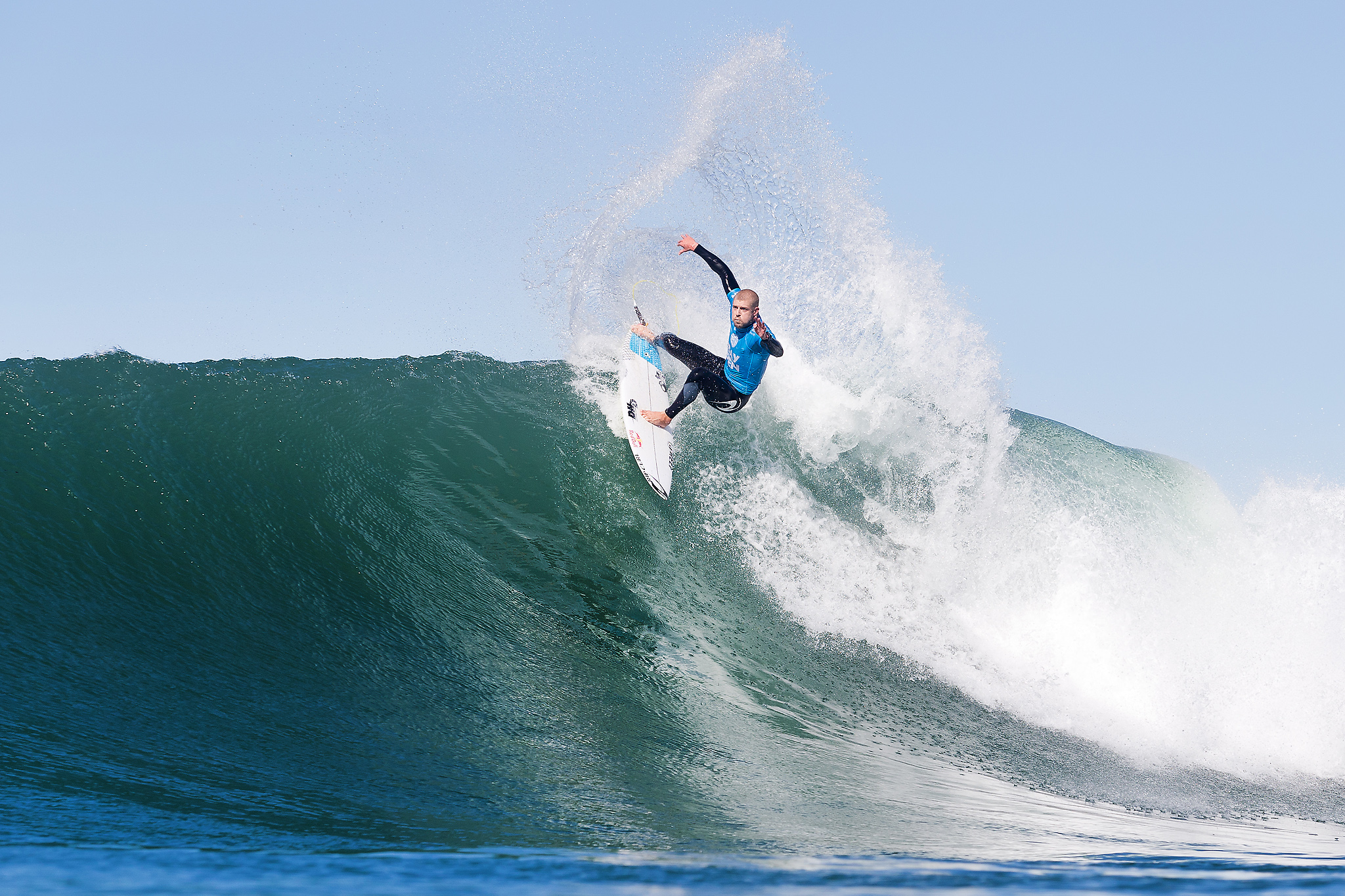 JEFFREYS BAY, South Africa (Sunday, July 19, 2015) – Mick Fanning of Tweed Heads, New South Wales, Australia (pictured during the Quarter Finals) was attacked by shark during the Final of the JBay Open and escaped unhurt on Sunday July 19, 2015. The final will not be run, both Fanning and Wilson will receive second place 8000 points and split the prize money. IMAGE CREDIT: WSL / Cestari PHOTOGRAPHER: Kelly Cestari SOCIAL MEDIA TAG: @wsl @kc80 The images attached or accessed by link within this email ("Images") are the copyright of the Association of Surfing Professionals LLC ("World Surf League") and are furnished to the recipients of this email for world-wide editorial publication in all media now known or hereafter created. All Images are royalty-free but for editorial use only. No commercial or other rights are granted to the Images in any way. The photo content is an accurate rendering of what it depicts and has not been modified or augmented except for standard cropping and toning. The Images are provided on an "as is" basis and no warranty is provided for use of a particular purpose. Rights to an individual within an Image are not provided. Sale or license of the Images is prohibited. ALL RIGHTS RESERVED.