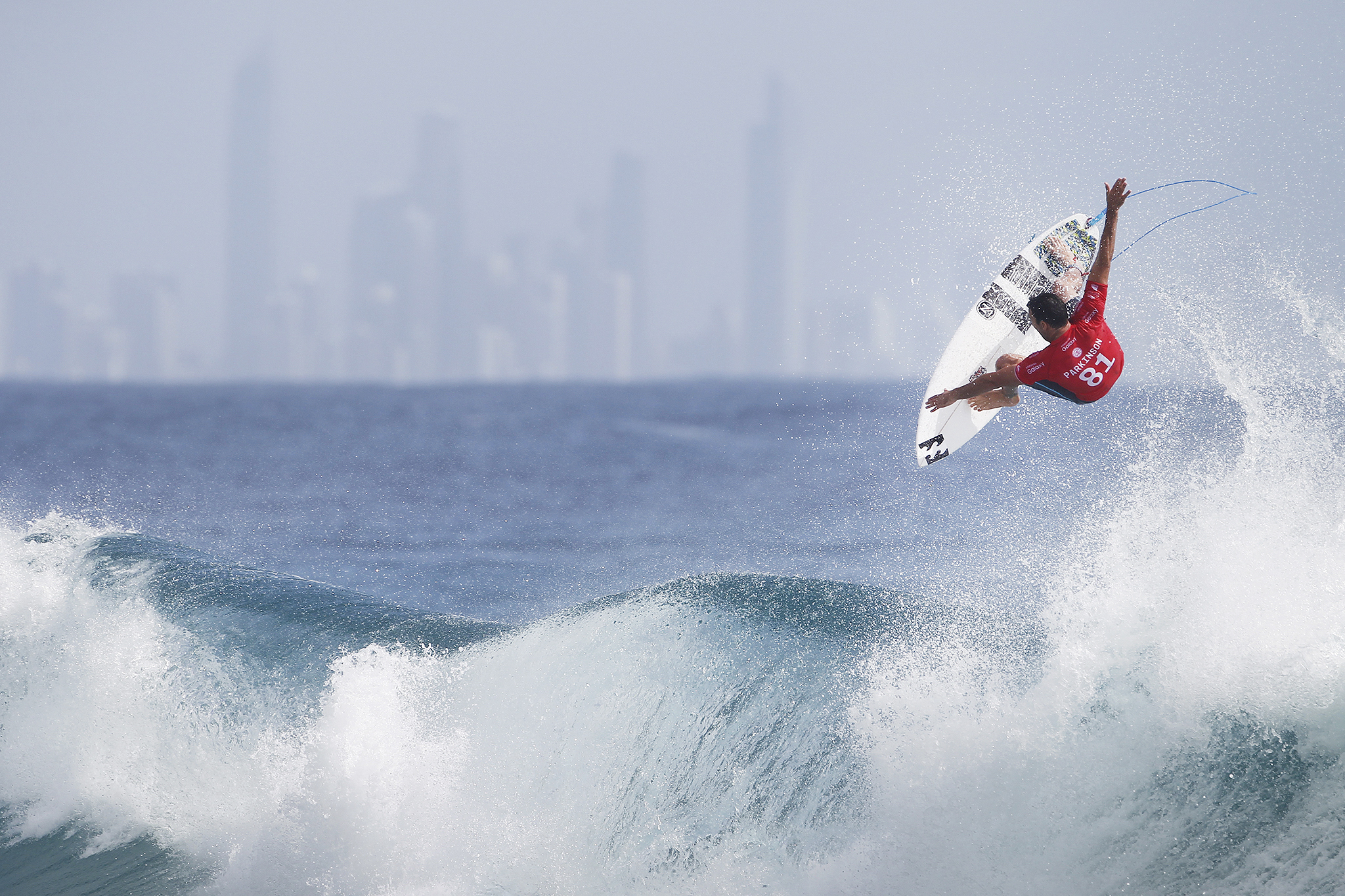 Joel Parkinson of Australia (pictured) winning his Round 3 heat with an excellent scoring ride to advance into ROund 4 of the Quiksilver Pro Gold Coast on Monday March 14, 2016. PHOTO CREDIT: © WSL/ Kirstin SOCIAL MEDIA TAG: @wsl @kirstinscholtz The attached image is a hand-out image from the World Surf League and is royalty free for editorial use only, no commercial rights granted. The copyright is owned by World Surf League. Sale or license of the images is prohibited. ALL RIGHTS RESERVED.