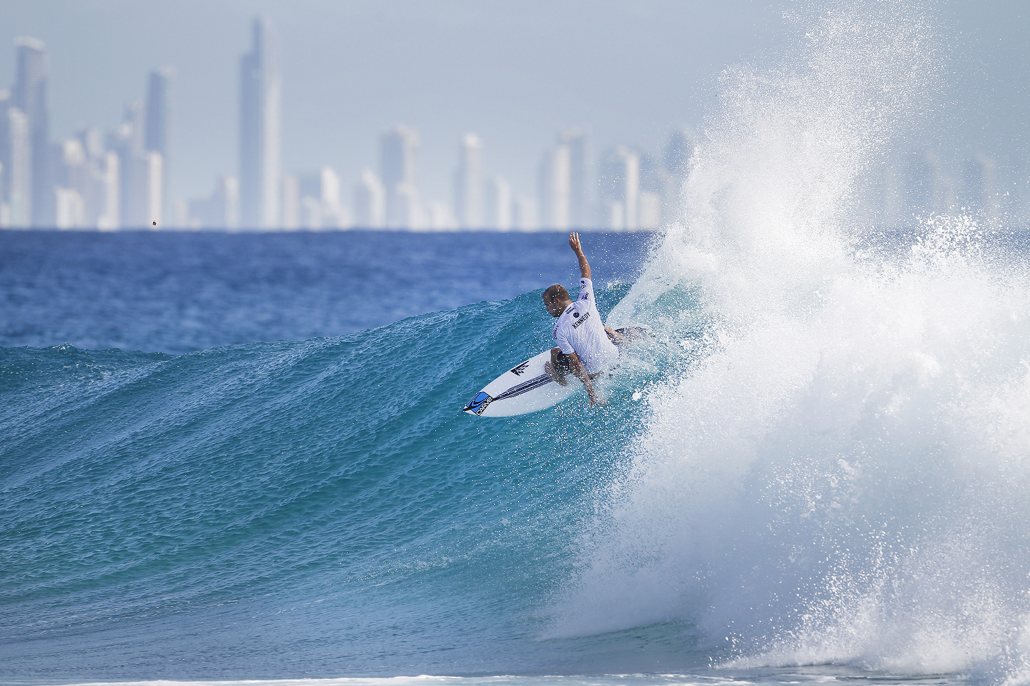 Stu Kennedy of Australia (pictured) winning his Round 5 heat to advance into the Quarterfinals of the Quiksilver Pro Gold Coast on Tuesday March 15, 2016. PHOTO: © WSL/ Kirstin SOCIAL MEDIA: @kirstinscholtz @wsl This is a hand-out image from the World Surf League and is royalty free for editorial use only, no commercial rights granted. The copyright is owned by World Surf League. Sale or license of the images is prohibited. ALL RIGHTS RESERVED.