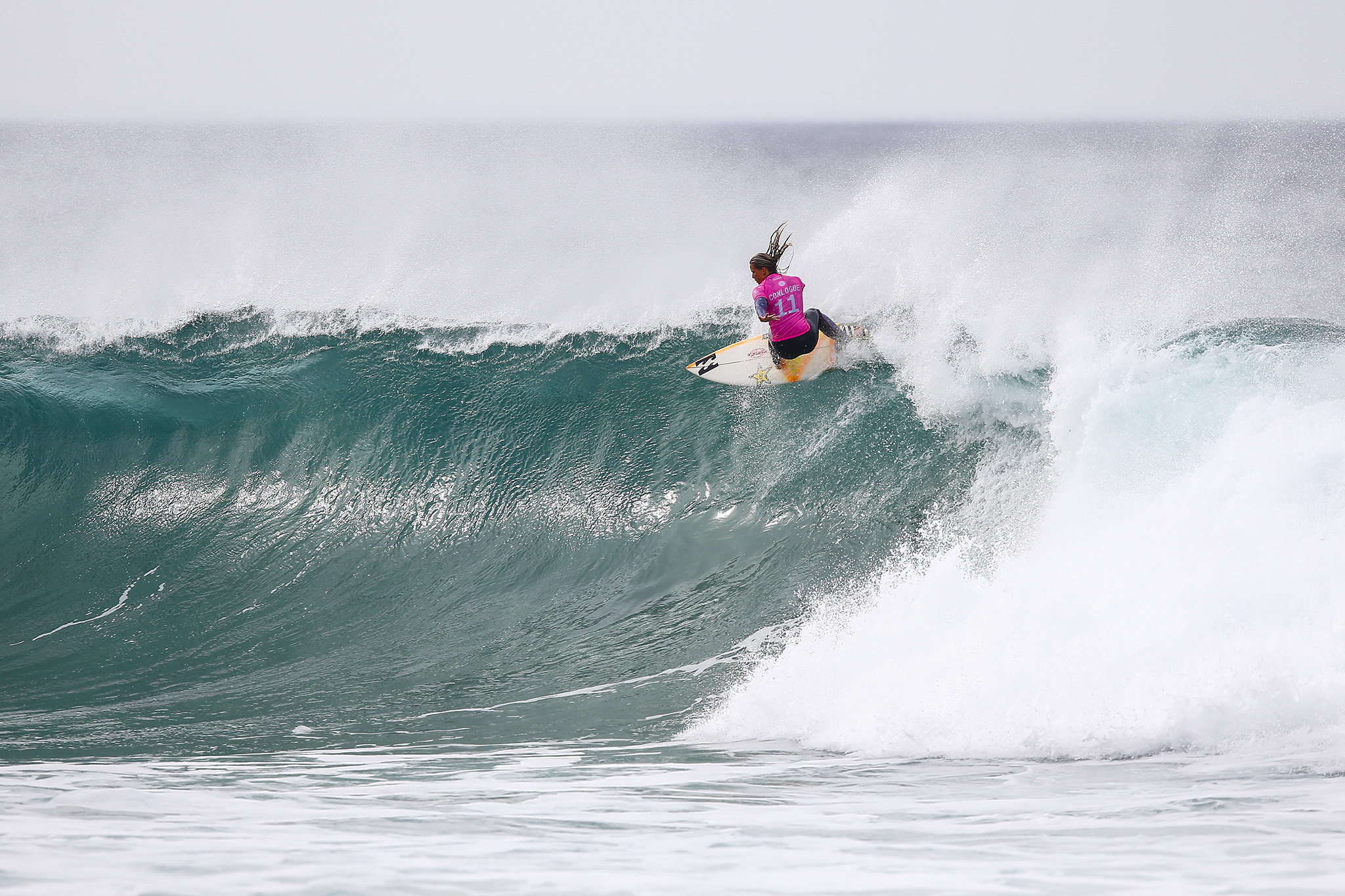 Courtney Conlogue of the USA (pictured) winning her Quarterfinal heat at the Rip Curl Pro Bells Beach on April 1, 2016. PHOTO: © WSL/ Cestari SOCIAL: @kc80 This image is the copyright of the World Surf League and is provided royalty free for editorial use only, in all media now known or hereafter created. No commercial rights granted. Sale or license of the images is prohibited. This image is a factually accurate rendering of what it depicts and has not been modified or augmented except for standard cropping and toning. ALL RIGHTS RESERVED.