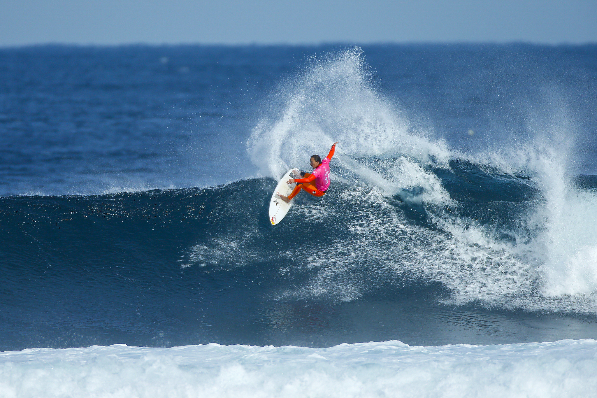 Carissa Moore during Round 1  at the Drug Aware Margaret River Pro in Western Australia on Friday April 8, 2016. PHOTO: © WSL/ Sloane SOCIAL MEDIA TAG: @wsl @edsloanephoto This image is the copyright of  the World Surf League and is provided royalty free for editorial use only, in all media now known or hereafter created. No commercial rights granted. Sale or license of the images is prohibited. This image is a factually accurate rendering of what it depicts and has not been modified or augmented except for standard cropping and toning. ALL RIGHTS RESERVED.