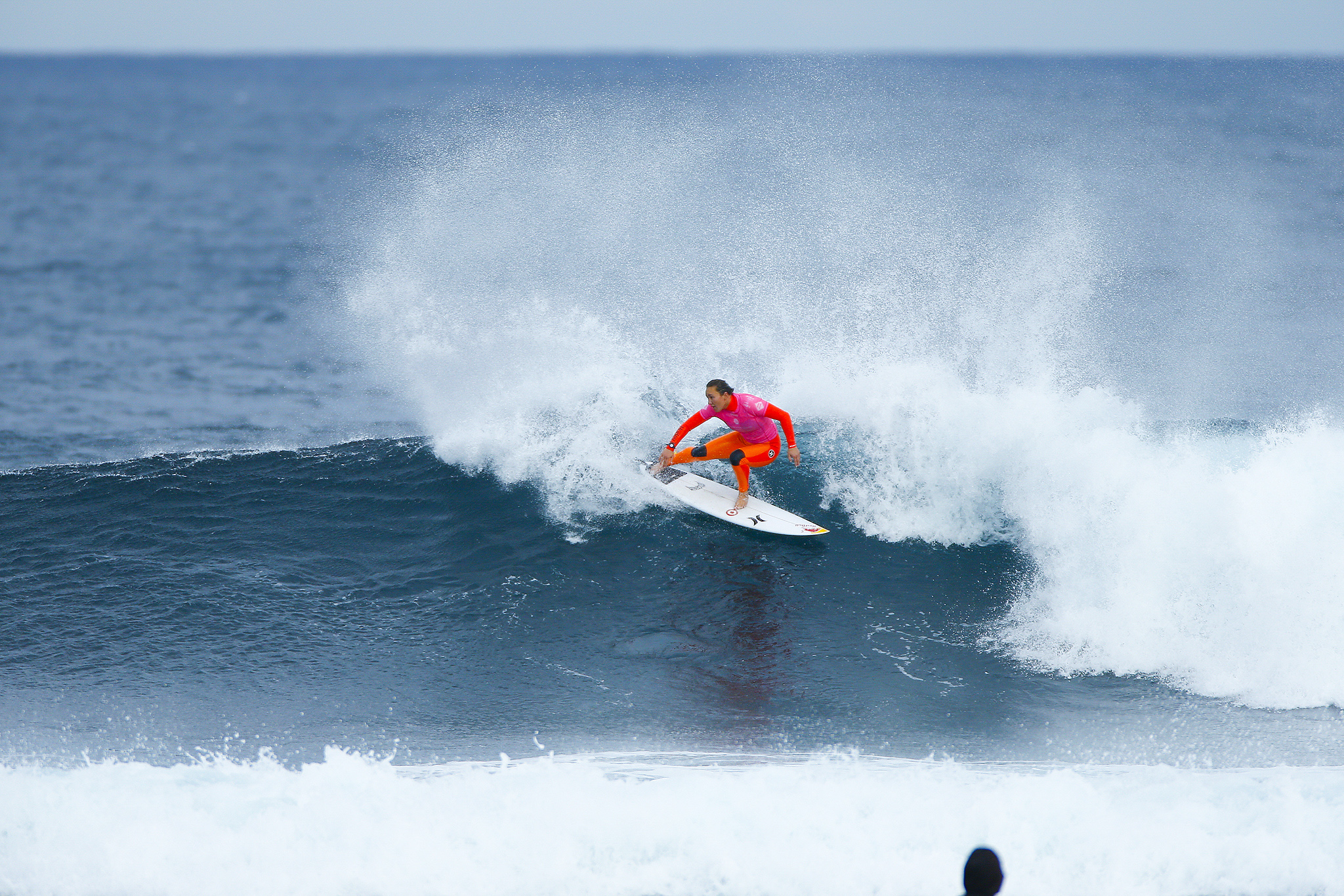 Carissa Moore of Hawaii (pictured) advancing into the Quarterfinals at the Drug Aware Margaret River Pro on Monday April 11, 2016. PHOTO: © WSL/ Sloane SOCIAL: @edsloanephoto @wsl This image is the copyright of the World Surf League and is provided royalty free for editorial use only, in all media now known or hereafter created. No commercial rights granted. Sale or license of the images is prohibited. This image is a factually accurate rendering of what it depicts and has not been modified or augmented except for standard cropping and toning. ALL RIGHTS RESERVED.