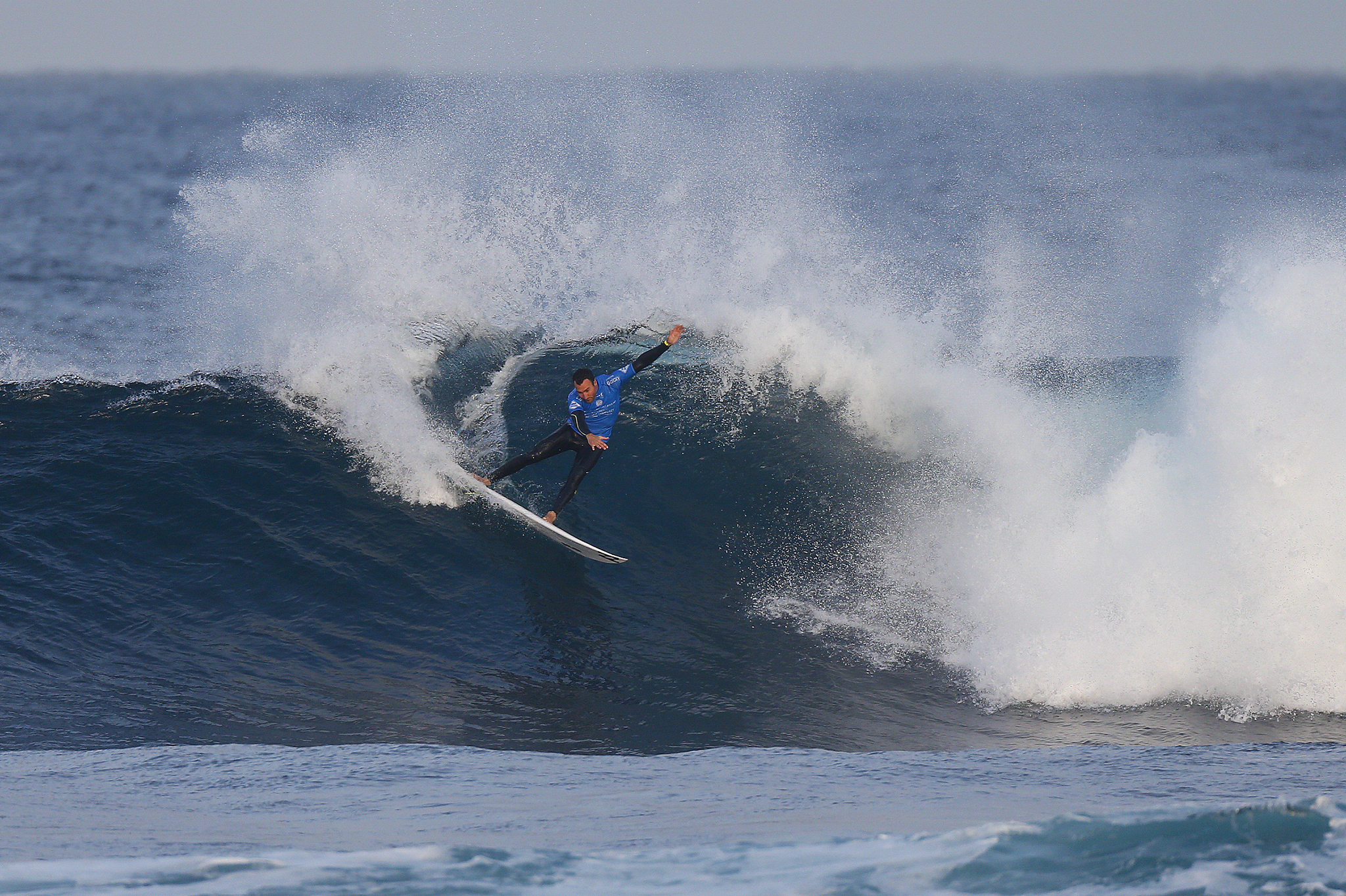 Joel Parkinson of Australia (pictured) winning his round four heat to advance into the Quarterfinals at the Drug Aware Margaret River Pro on Friday April 15, 2016. PHOTO: © WSL/ Cestari SOCIAL: @ekc80 @wsl This image is the copyright of the World Surf League and is provided royalty free for editorial use only, in all media now known or hereafter created. No commercial rights granted. Sale or license of the images is prohibited. This image is a factually accurate rendering of what it depicts and has not been modified or augmented except for standard cropping and toning. ALL RIGHTS RESERVED.