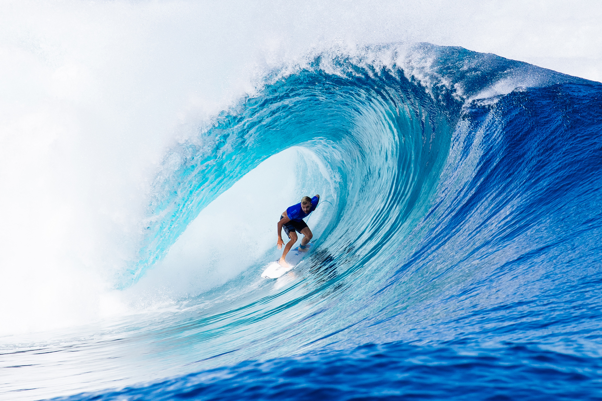 Adrian Buchan of Australia (pictured) winning his Round five heat to advance into the quarterfinals of the Fiji Pro at Cloudbreak, Tavarua on Thursday June 16, 2016. PHOTO: © WSL/ Sloane SOCIAL: @edsloanephoto @wsl This image is the copyright of the World Surf League and is provided royalty free for editorial use only, in aall media now known or hereafter created. No commercial rights granted. Sale or license of the images is prohibited. This image is a factually accurate rendering of what it depicts and has not been modified or augmented except for standard cropping and toning. ALL RIGHTS RESERVED.