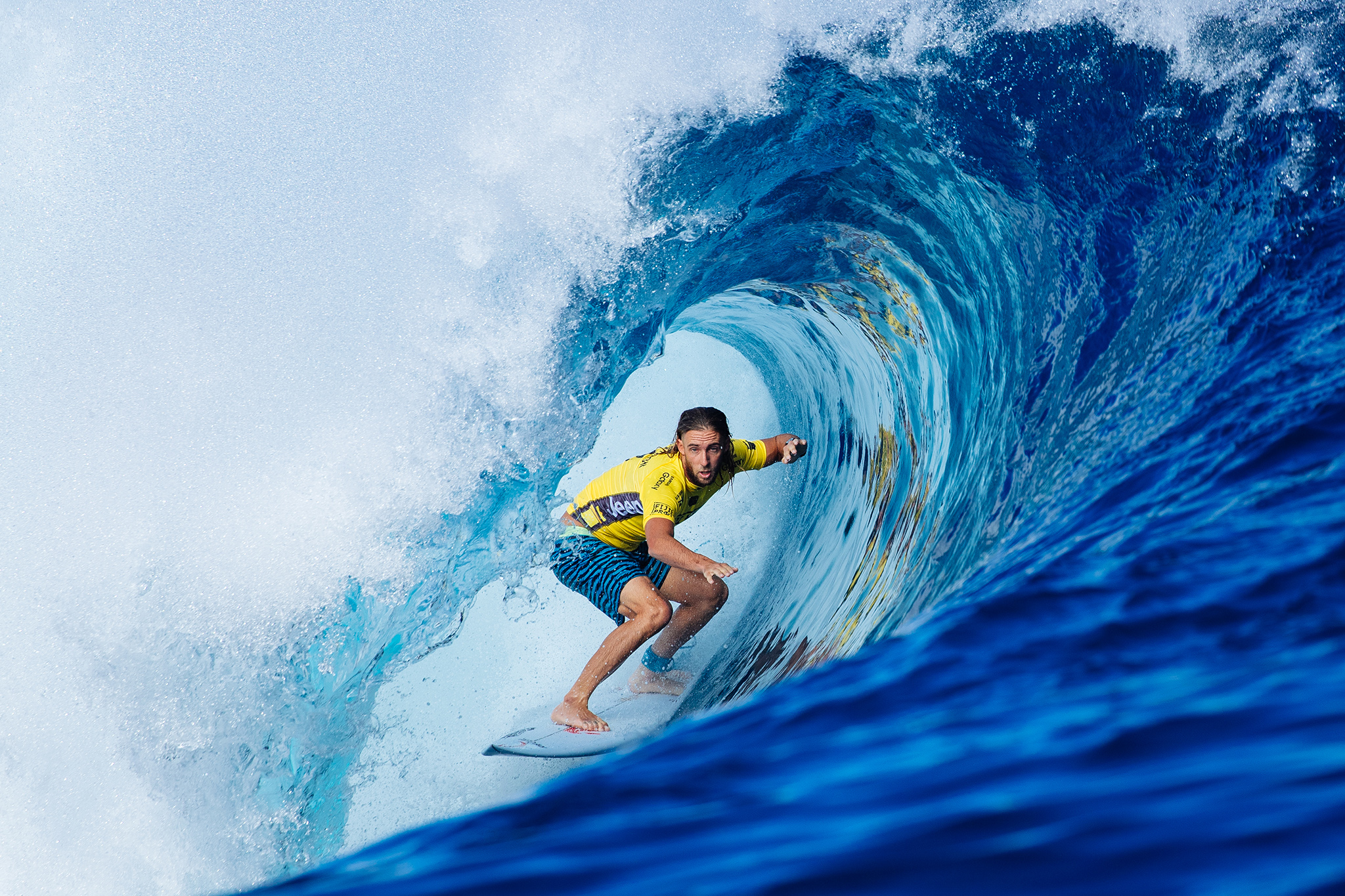 Matt Wilkinson of Australia (pictured) winning his Round Four heat at the Fiji Pro at Cloudbreak on Thursday June 16, 2016. PHOTO: © WSL/ Cestari SOCIAL: @Cestari This image is the copyright of the World Surf League and is provided royalty free for editorial use only, in aall media now known or hereafter created. No commercial rights granted. Sale or license of the images is prohibited. This image is a factually accurate rendering of what it depicts and has not been modified or augmented except for standard cropping and toning. ALL RIGHTS RESERVED.