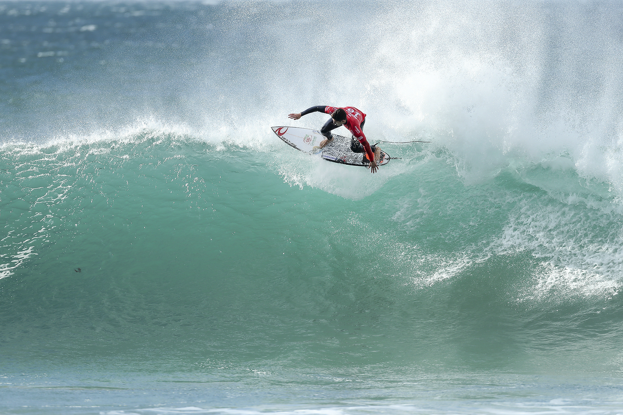 Gabriel Medina of Brasil (pictured) winning his Round One heat at the JBay Open on Wednesday July 6, 2016. PHOTO: © WSL/ Cestari SOCIAL: @kc80 @wsl This image is provided by the Association of Surfing Professionals LLC ("World Surf League") royalty-free for editorial use only. No commercial rights are granted to the Images in any way. The Images are provided on an "as is" basis and no warranty is provided for use of a particular purpose. Rights to individuals within the Images are not provided. The copyright is owned by World Surf League. Sale or license of the Images is prohibited. ALL RIGHTS RESERVED.