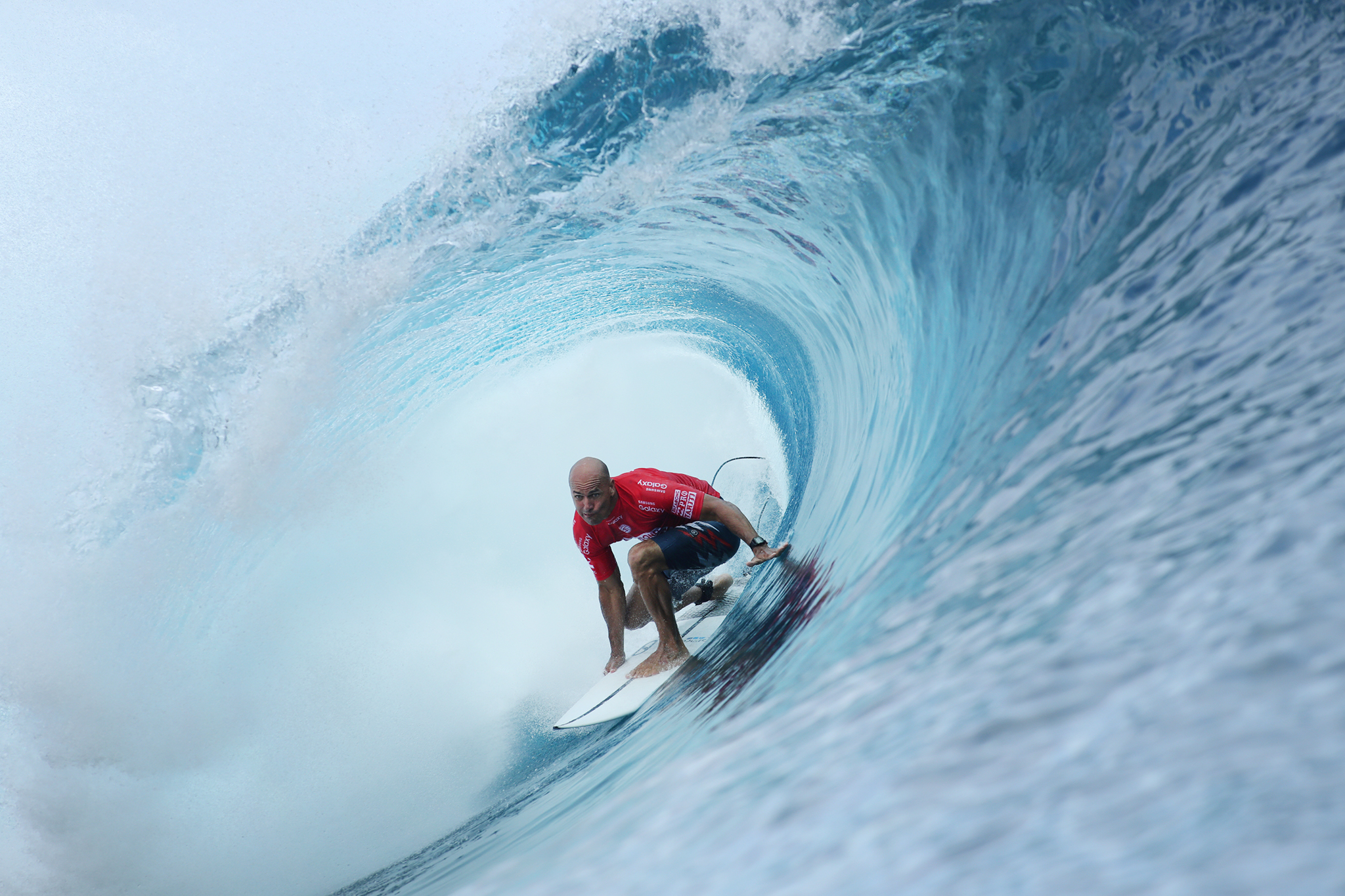 Kelly Slater of the USA (pictured) winning  the Billabong Pro Tahiti on Tuesday August 23, 2016.  PHOTO: @wsl/ Cestari SOCIAL: @wsl @kc80 This image is the copyright of  the World Surf League and is provided royalty free for editorial use only, in all media now known or hereafter created. No commercial rights granted. Sale or license of the images is prohibited. This image is a factually accurate rendering of what it depicts and has not been modified or augmented except for standard cropping and toning. ALL RIGHTS RESERVED.