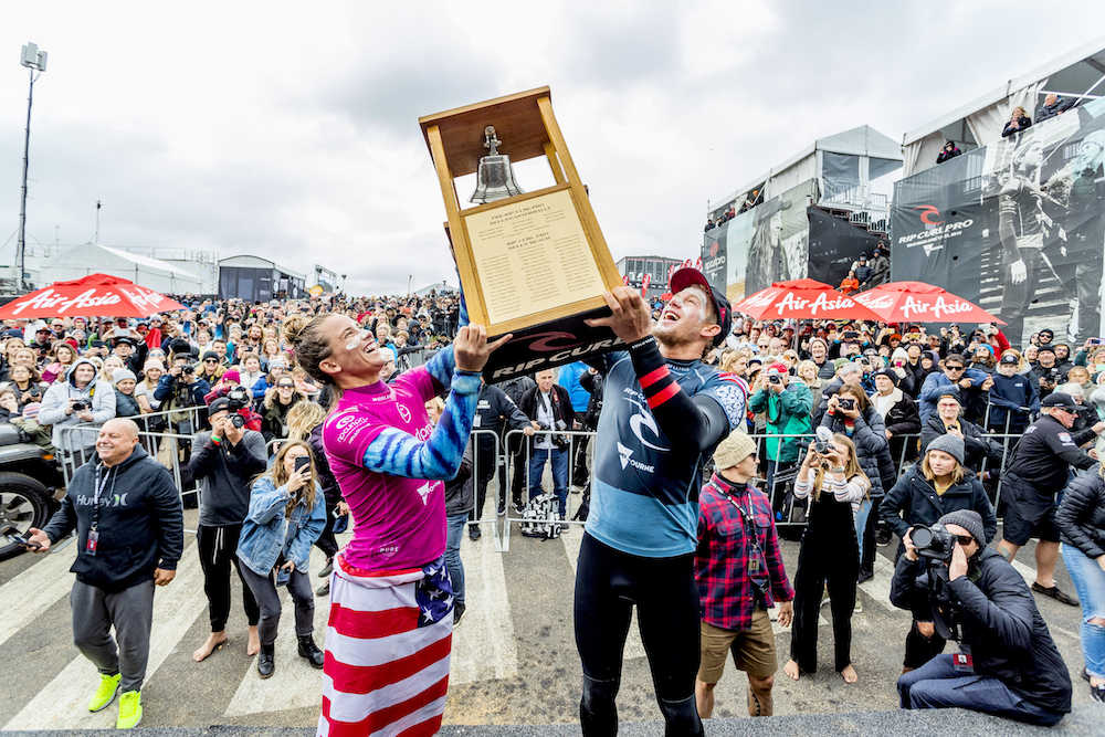 John John and Courtney ring the Bell