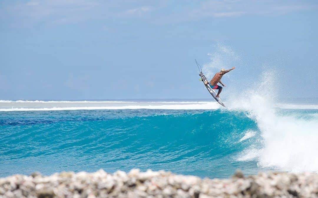 Italo Ferreira, Tyler Warren and Eithan Osborne … halfway to the horizon.