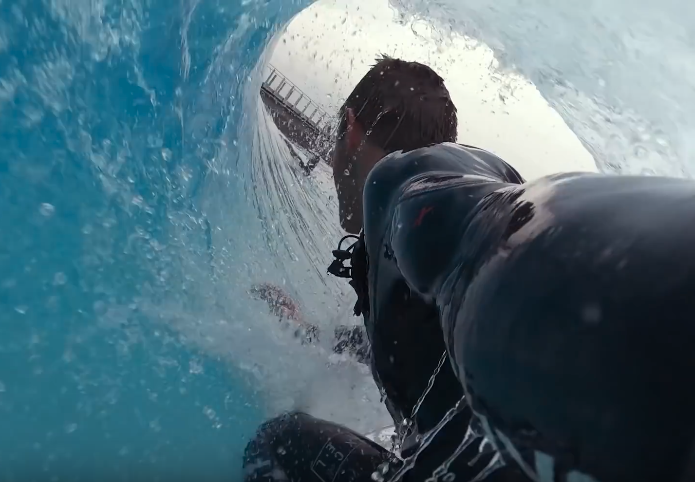Kanoa and crew test The Wave