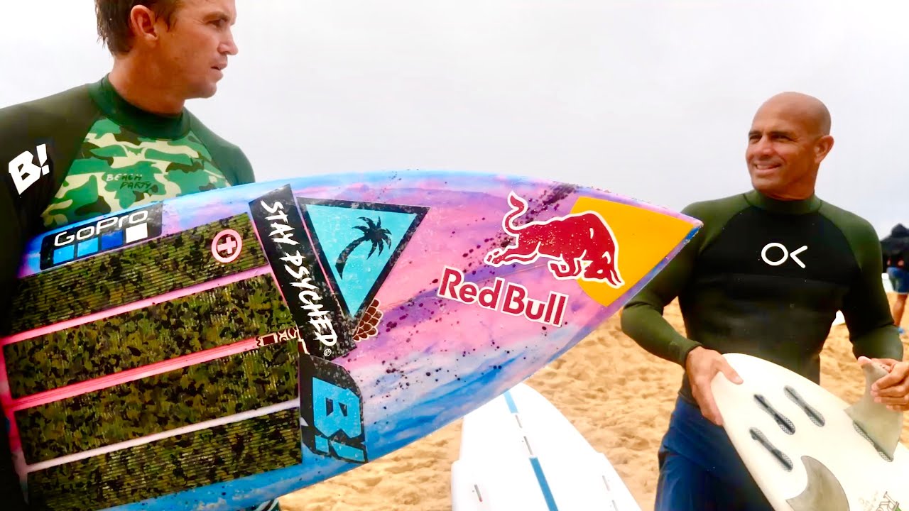 Jamie O making the most of flat days on the North Shore with John John and Kelly Slater.