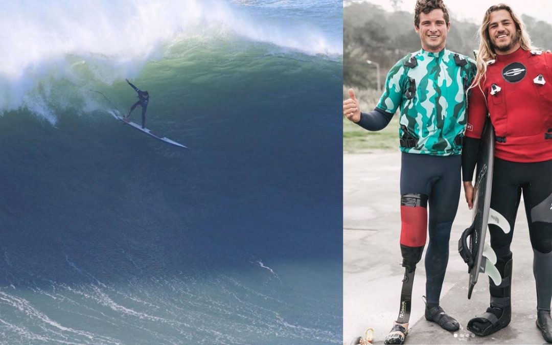 Amputee Surfer Ollie Dousset Takes On Nazaré With One Leg!