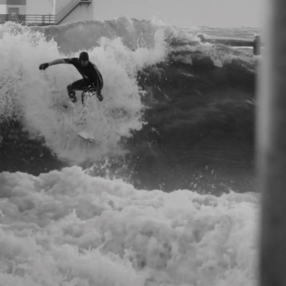 Surfing the port of Amsterdam