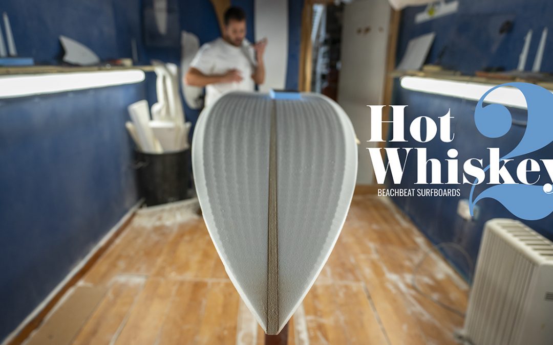 Shaping a big wave beast – Markie Lascelles crafting a Mullaghmore board for Conor Maguire.