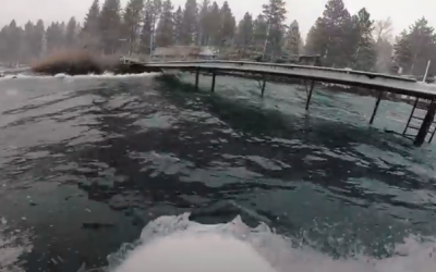 Shooting a pier, on a lake, in a snow storm during lockdown…