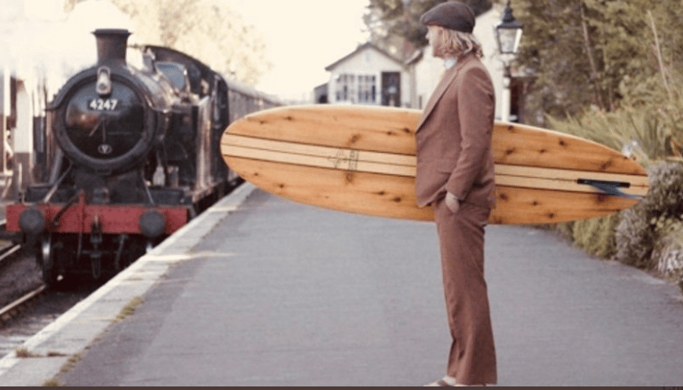 GWR call police as surfer tries to travel on empty train with surfboard.