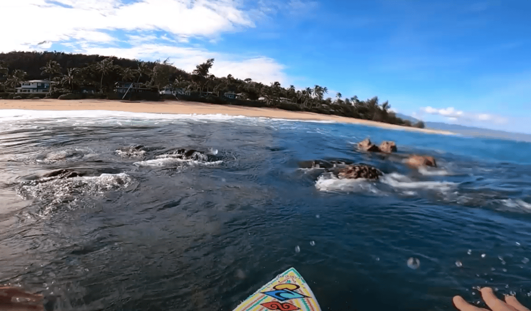 Surfing Through Rocks POV Full Experience