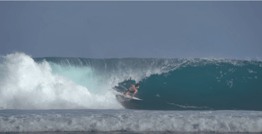 Surfing super long shallow lefts Mason and Sheldon