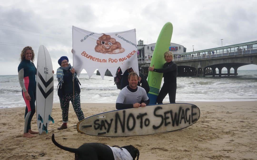 Water company’s environmental director criticised for warning sea bathers about “swimming with your mouth open”.