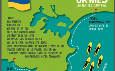 A group of south coast surfers are paddling 26 miles to raise money for the humanitarian effort in Ukraine this weekend.