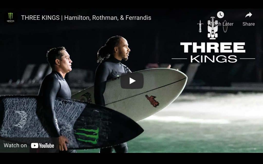 Lewis Hamilton, Big Wave surfer Makua Rothman, and Pro Motocross Champion Dylan Ferrandis meet at Waco