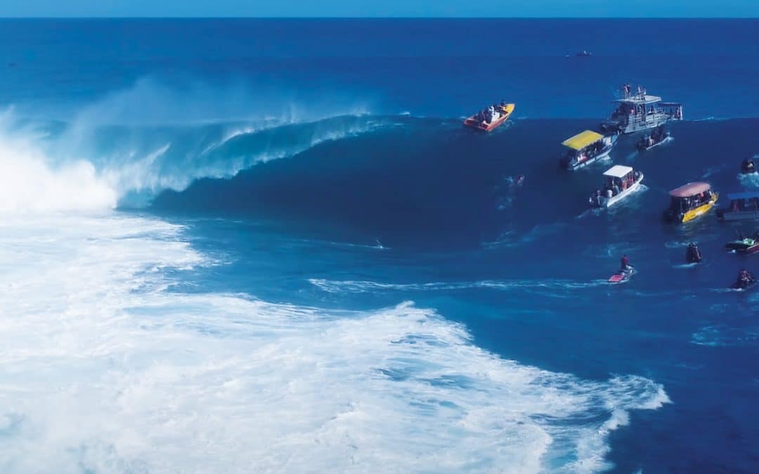 Drone alone, Teahupo’o.