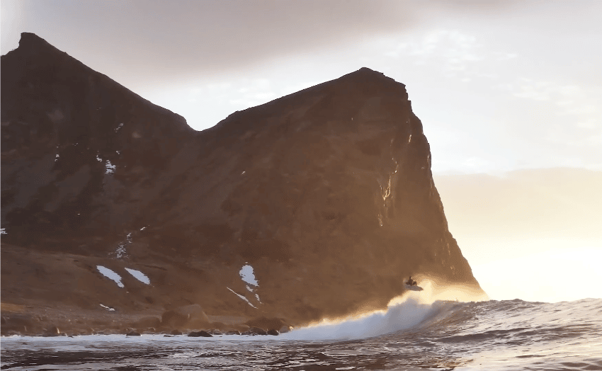 A journey to the Arctic Circle to score frigid but perfect waves.