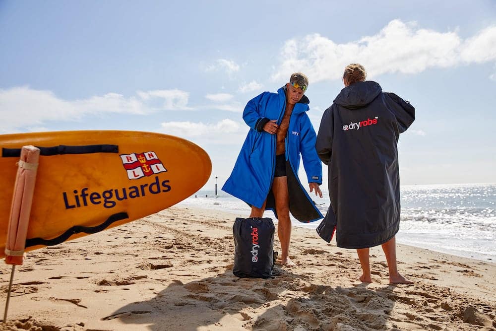 Dryrobe have pledged to donate £100,000 each year for the next three years to RNLI