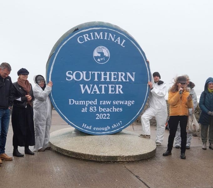 Health professionals and protesters to highlight human health impact of sewage by naming MPs on blue plaques