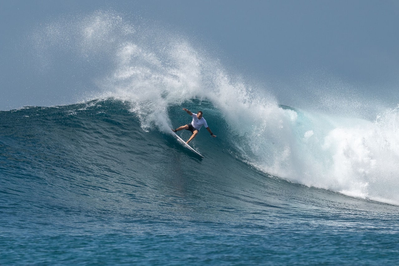 Joel Parkinson goes back-to-back to claim twin-fin glory at the Four Seasons Maldives Surfing Champions Trophy