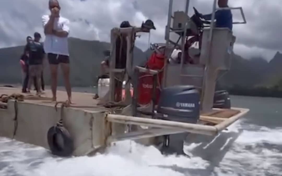 Chopes reef damaged by Olympic barge