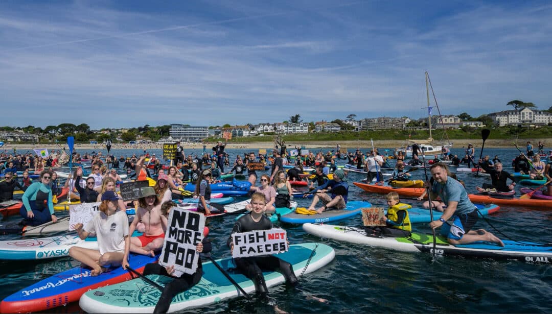 Public paddles out in protest