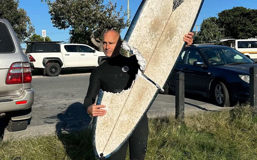Shark Bites Surfboard – Surfer Unharmed