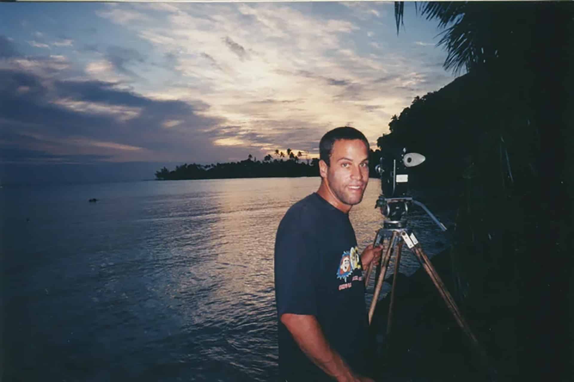 Jack on location filming Thicker Than Water in Tahiti - 1998 - Photo K. Johnson