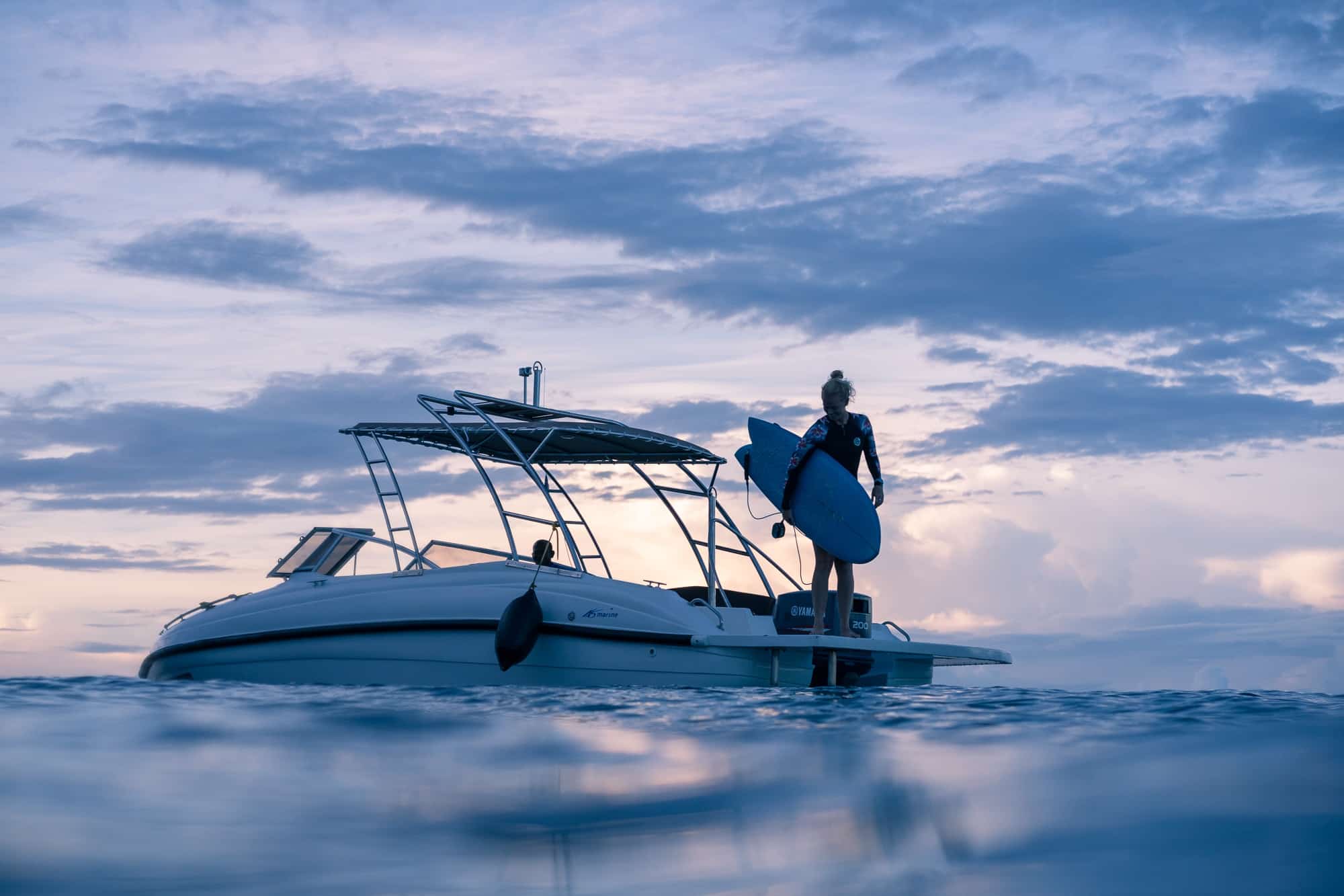 Morning boat at Ayada Maldives