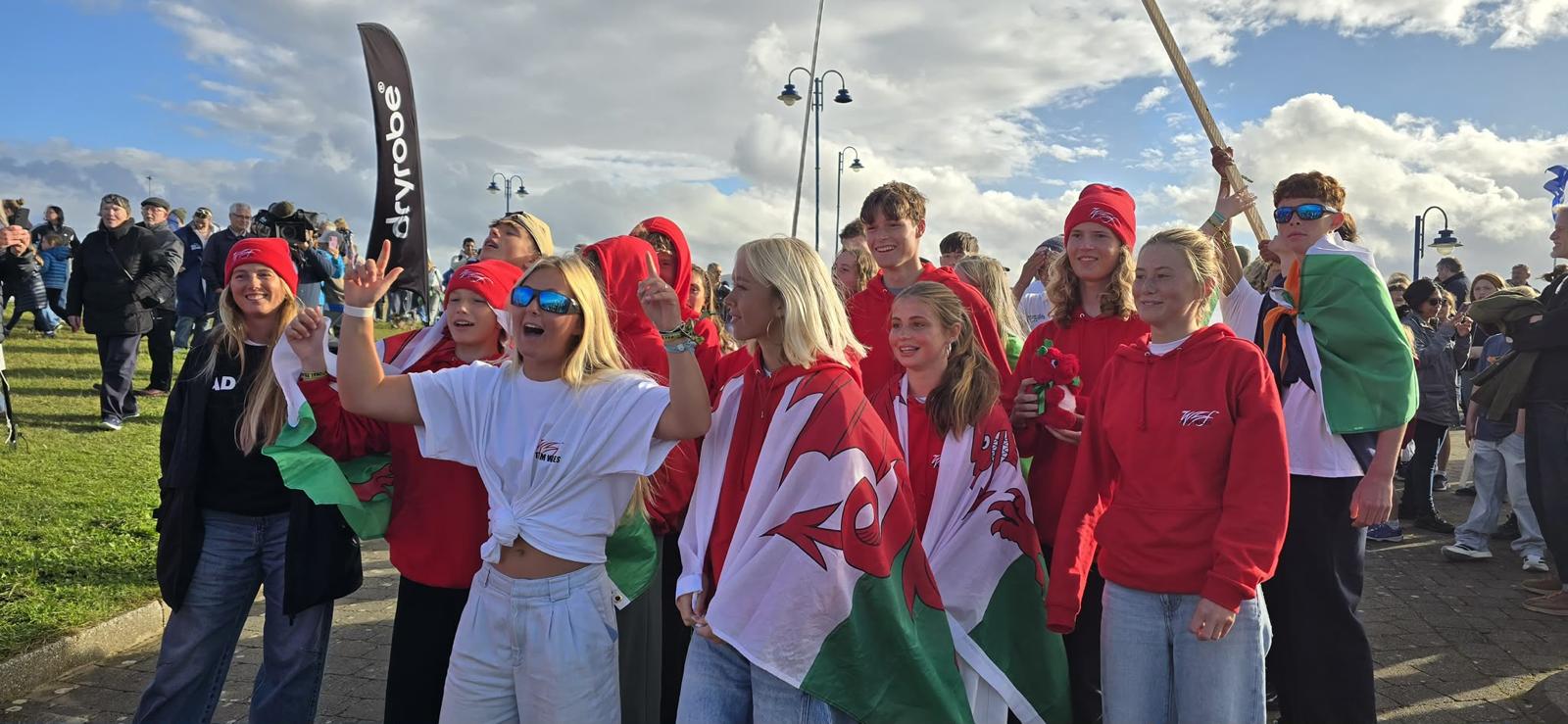 Josie Hawke and Team Wales at the Euro Juniors